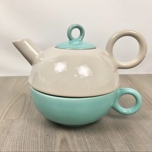 2 pcs Tea set For One: teapot and cup